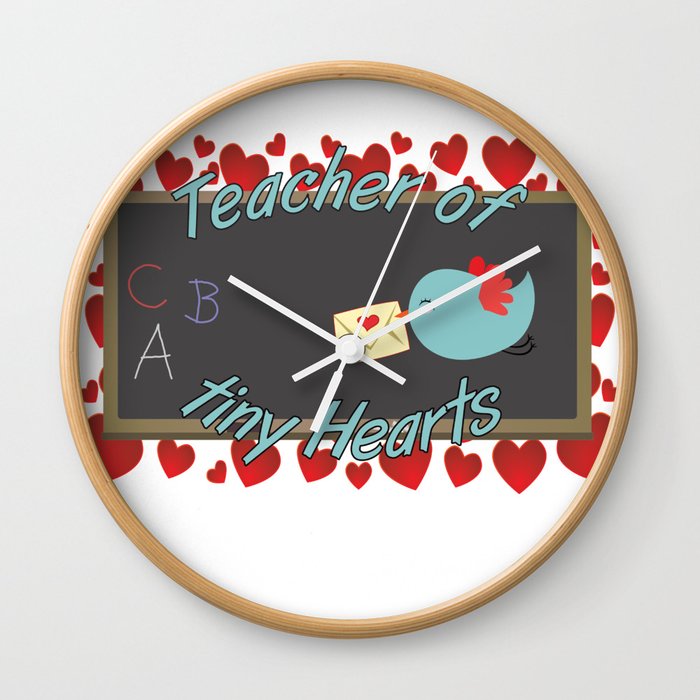 Teacher of Tiny Hearts Wall Clock