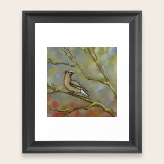 Waxwing Framed Art Print