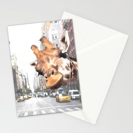 Selfie Giraffe in New York Stationery Card