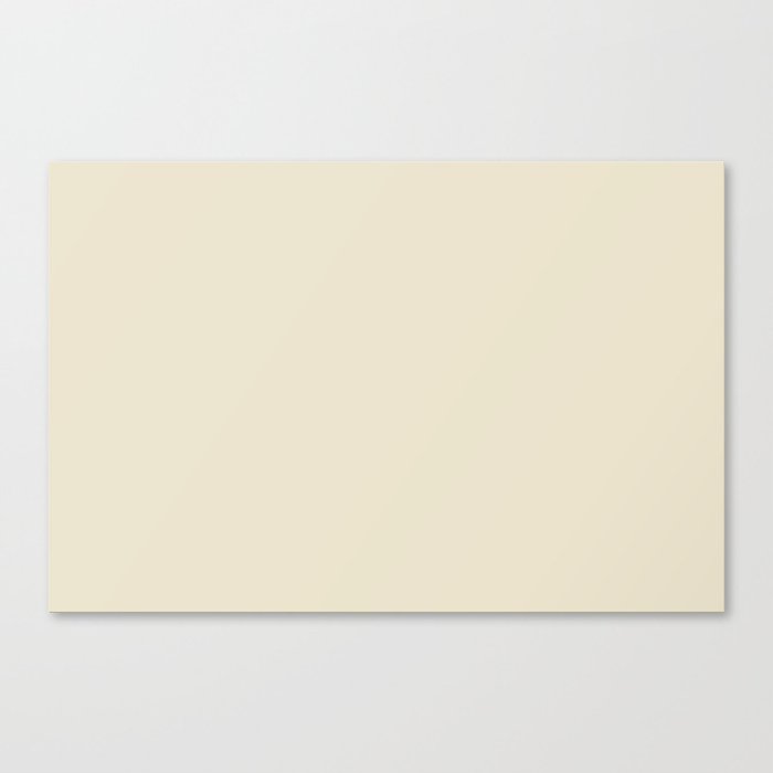 Bone Off White Solid Color Pairs PPG Morocco Sand PPG1096-2 - All One Single Shade Hue Colour Canvas Print