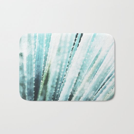 Cactus Watercolor Bath Mat