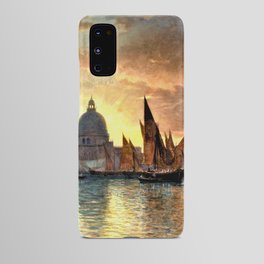 Modified Remastered Historical painting Santa Maria della Salute, Sunset by William Stanley Haseltine Android Case