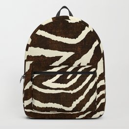 ANIMAL PRINT ZEBRA IN WINTER 2 BROWN AND BEIGE Backpack