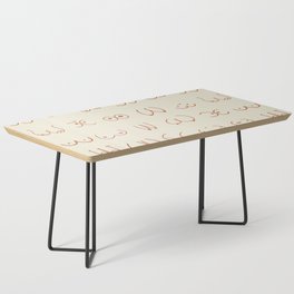 Terracotta Monochrome Boobs Lines Coffee Table
