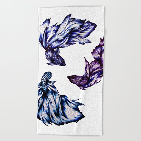 Three Swimming Beach Towel