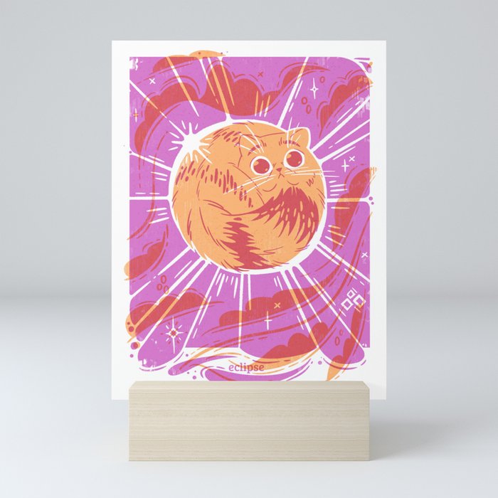 Lunar Meow: Eclipse Mini Art Print