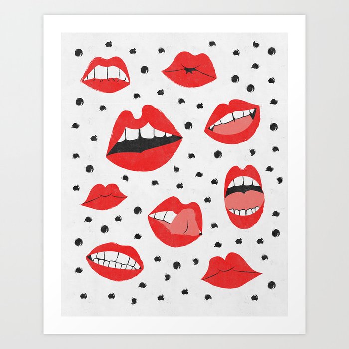 Hot Lips Art Print