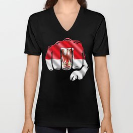 Brandenburg Flag V Neck T Shirt