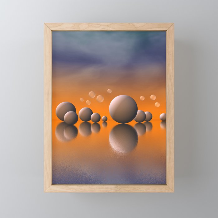 colors and spheres -33- Framed Mini Art Print