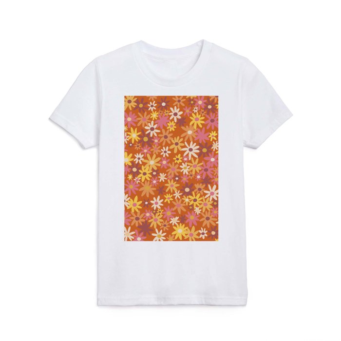 Red floral pattern Kids T Shirt