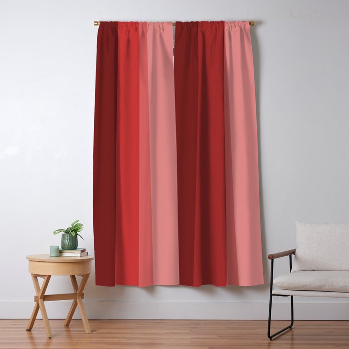 Nine Shades Of Salmon Pink Blackout Curtain By Vikkart Society6