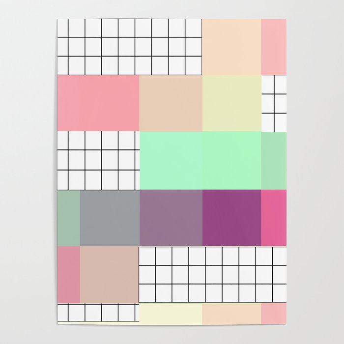 Pixels & Grids Poster