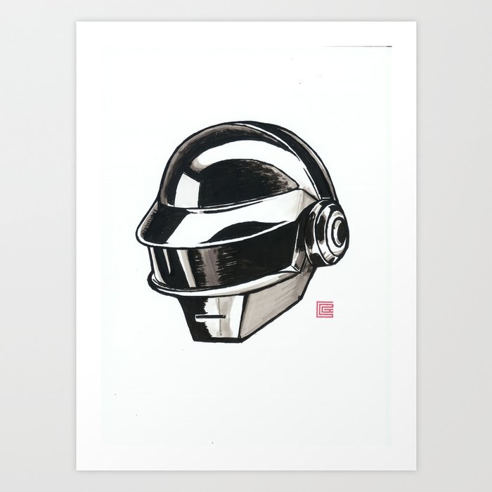 Daft Punk Thomas Bangalter Art Print By Carloscabo Society6
