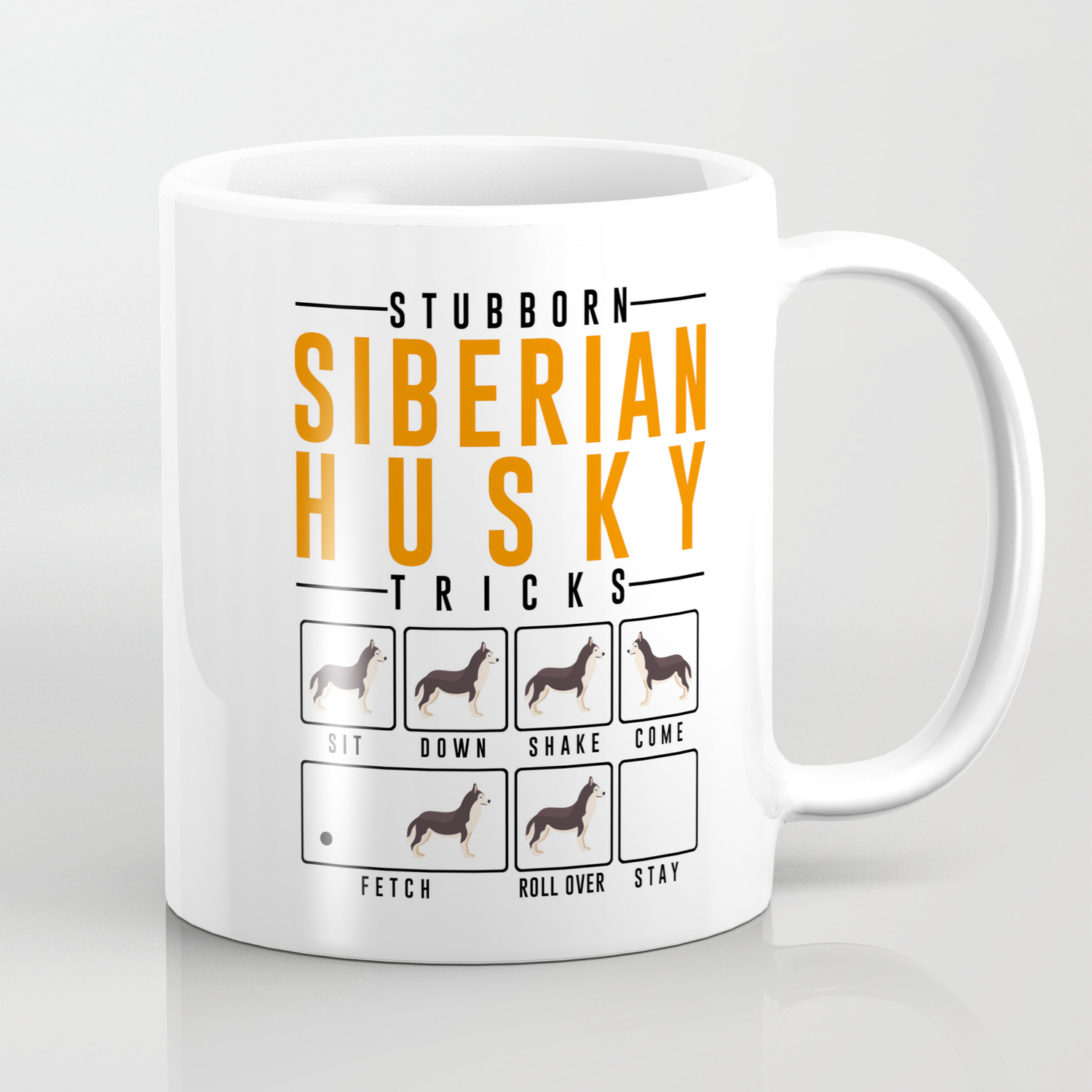 SIBERIAN HUSKY Stubborn Tricks EXTRA LARGE 15oz COFFEE MUG 