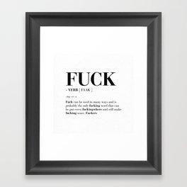 FUCK Framed Art Print