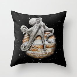 Celestial Cephalopod Throw Pillow