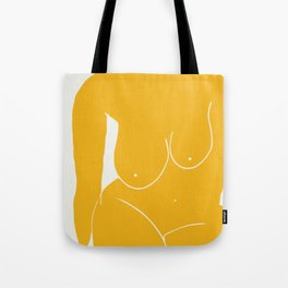Nude in yellow 2 Tote Bag