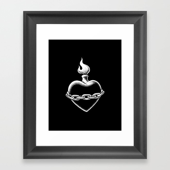 Bridled Heart Framed Art Print