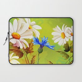 White Daisy Trendy Modern Collection Laptop Sleeve