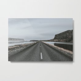 Empty Road - A Love Story Metal Print | Outdoors, Photo, Inspirational, Roads, Street, Vintage, Wild, Iceland, Road, Landscape 