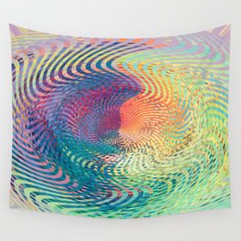 Multi Colored Circular Abstract Art Design Wall Tapestry