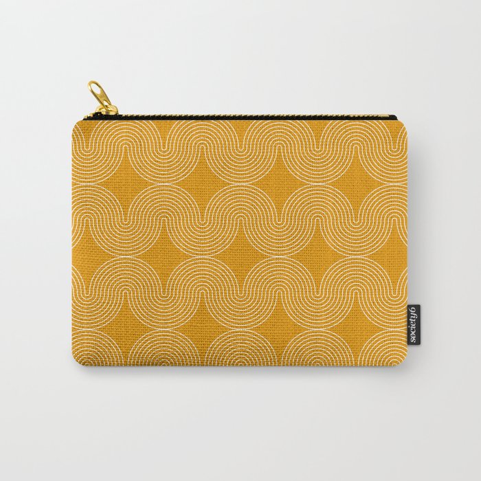 Abstract Arch Pattern, Golden Ochre Yellow Carry-All Pouch
