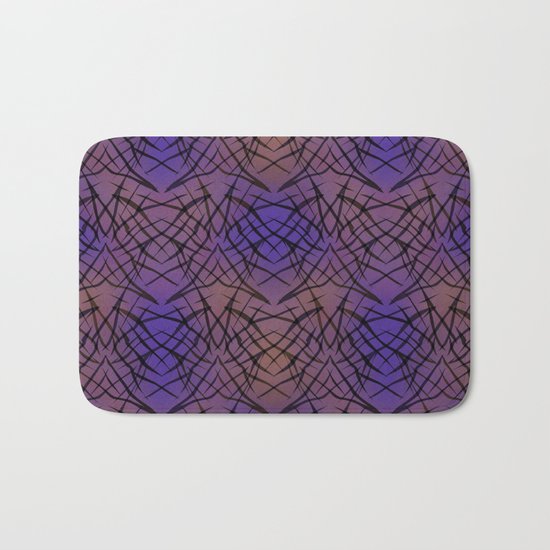 Abstract purple black pattern . Bath Mat