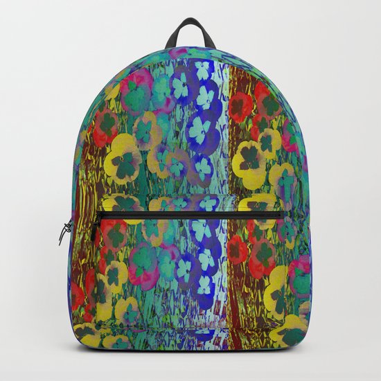 Abstract Collage of Pansies Backpack