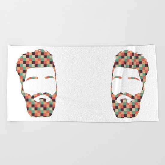 Hipster beard Beach Towel