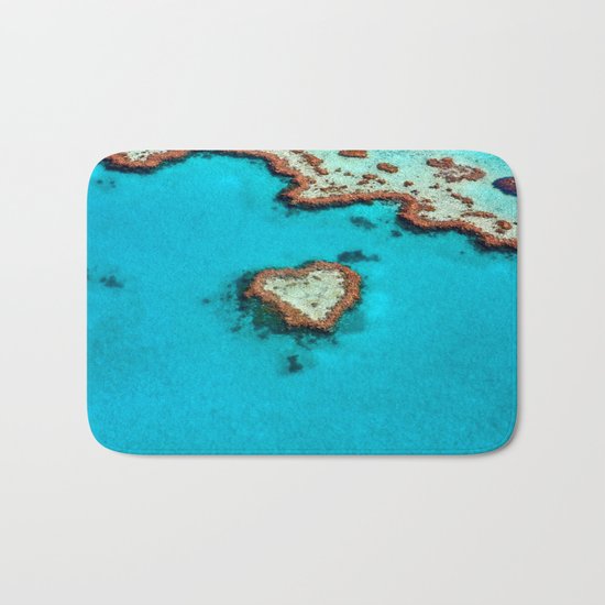 Heart Coral Reef - Queensland, Australia Bath Mat