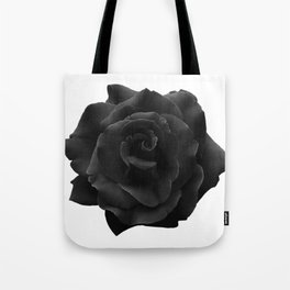 Black Rose on White - Single Large High Resolution Tote Bag