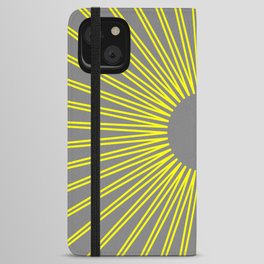 sun with gray background iPhone Wallet Case