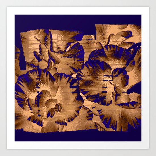 flowers through a pane Art Print