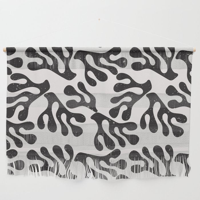 Modern Aesthetic Seamless pattern - Black and White Wall Hanging