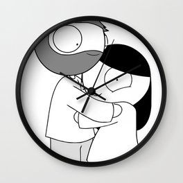 Love Mug meh Wall Clock | Jhonandcatana, Comic, Pocketjohntshirt, Funny, Painting, Catana, Jhon 