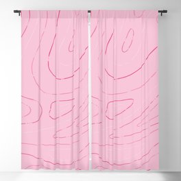 Pink Abstract Topographic Pattern. Digital Illustration background Blackout Curtain