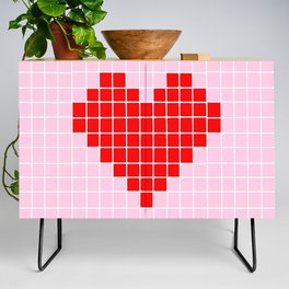 Heart and love 42 - version pixel art Credenza