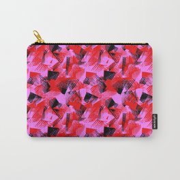 Varda Carry-All Pouch | Modern, Color, Trendy, Graphicdesign, Blobs, Pattern, Psychedelic, Textured, Vividcolor, Black 