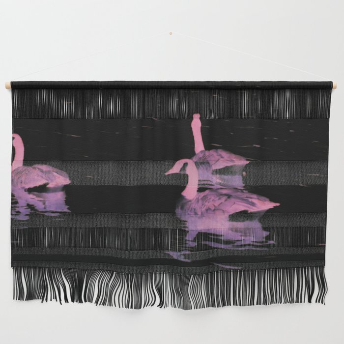 Swans Swimming Together Wall Hanging