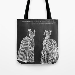 1887 Lady's Dress Patent Print Tote Bag