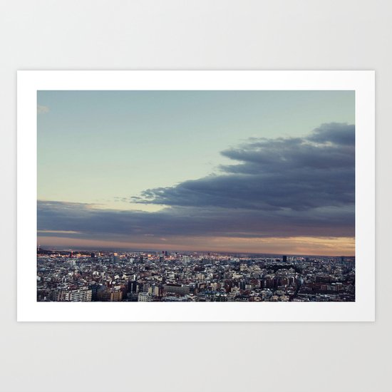 Over Barcelona Art Print
