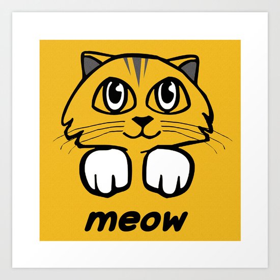 Meow Hug Me Cat Pet Friend Art Print By Josephoto Society6