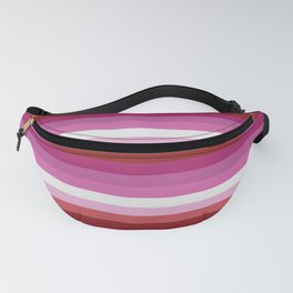 Lesbian flag in thin lines design Fanny Pack