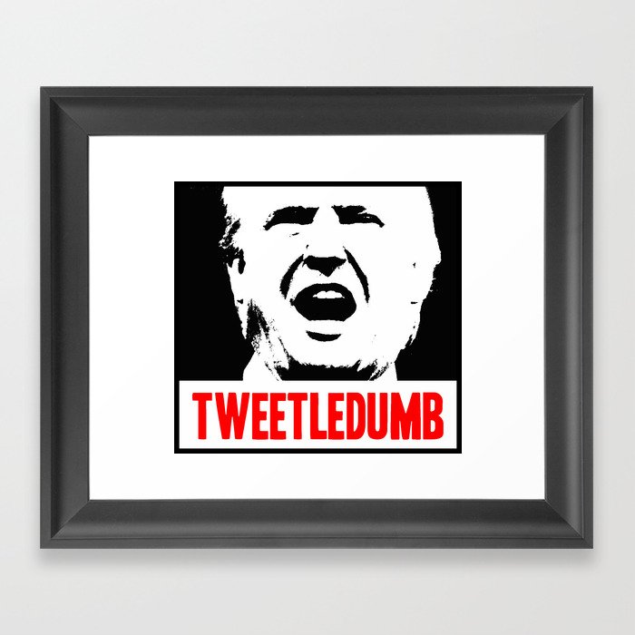 Tweetledumb Framed Art Print