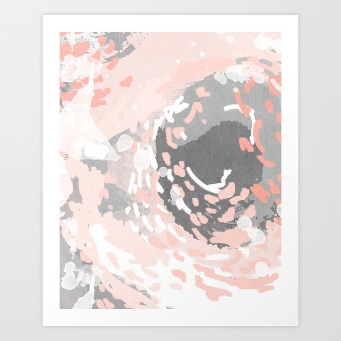 Penny Millennium Pink And Grey Abstract Canvas Large Art Decor
