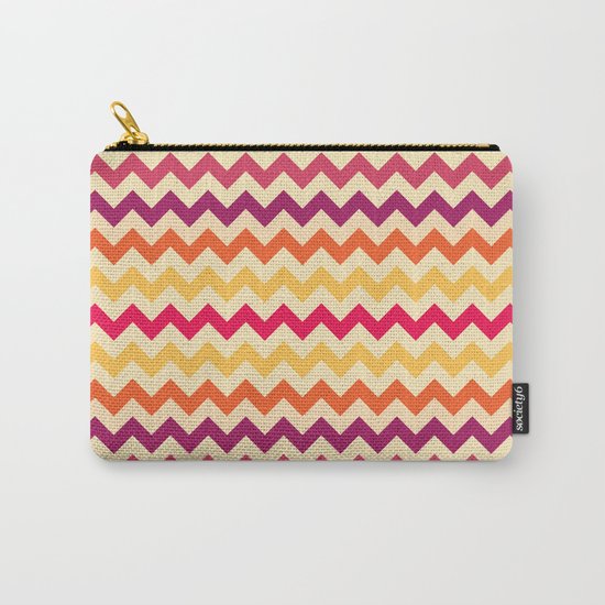 Colorful Chevron Pattern II Carry-All Pouch