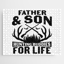 Father & Son Hunting Buddies For Life Jigsaw Puzzle