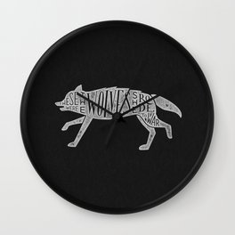 These Were The Wolves She Rode to War - Wolf by Wolf Wall Clock