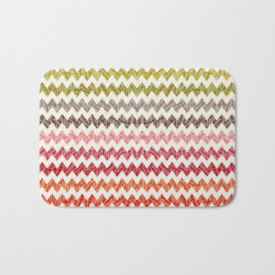 TRIBAL CHEVRON PATTERN Bath Mat