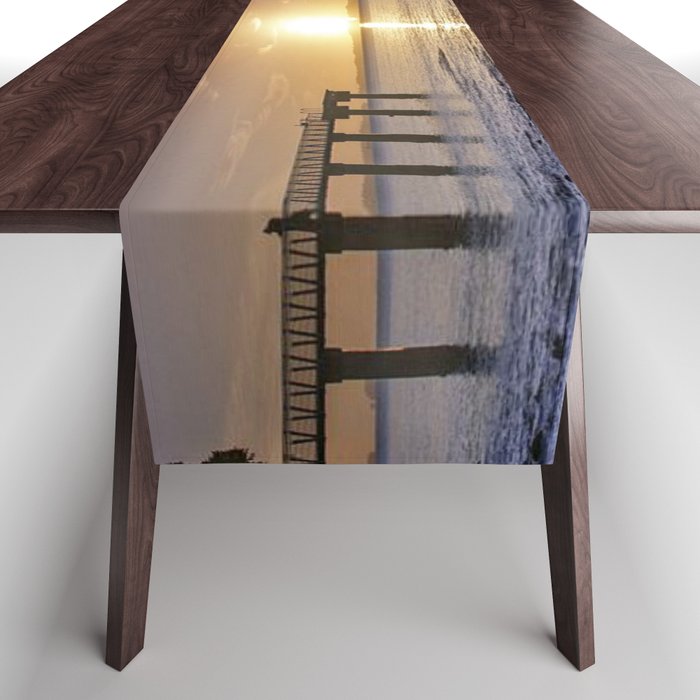 New Zealand Photography - Murrays Bay Beach In The Sunset Table Runner